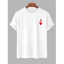 Playing Card Heart A Print T-shirt