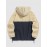 Men's Daily Hooded Half Zip Colorblock Patched Design Toggle Drawstring Pullover Windbreaker Jacket